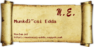 Munkácsi Edda névjegykártya
